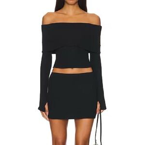Revolve Superdown MARKS SKIRT SET IN BLACK